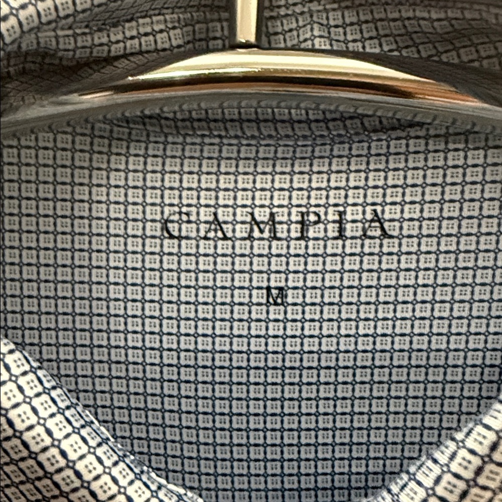 Men's Light Blue Micro-Pattern Performance Polo - image 2